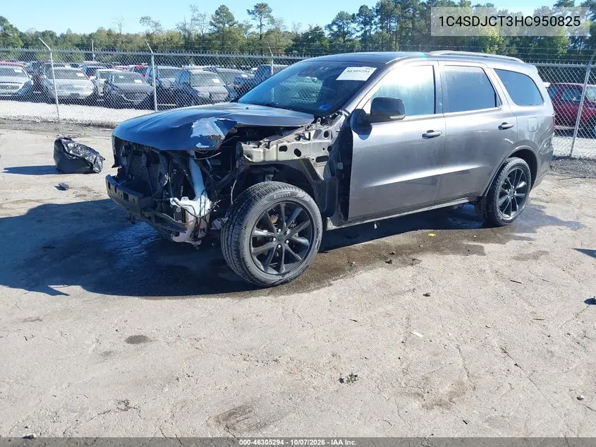 2017 DODGE DURANGO VIN 1C4SDJCT3HC950825 — фото 2