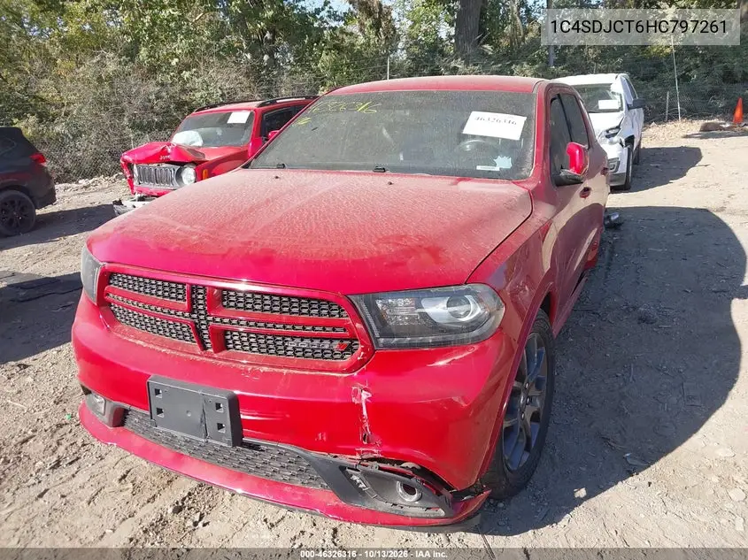 2017 DODGE DURANGO VIN 1C4SDJCT6HC797261 — фото 2