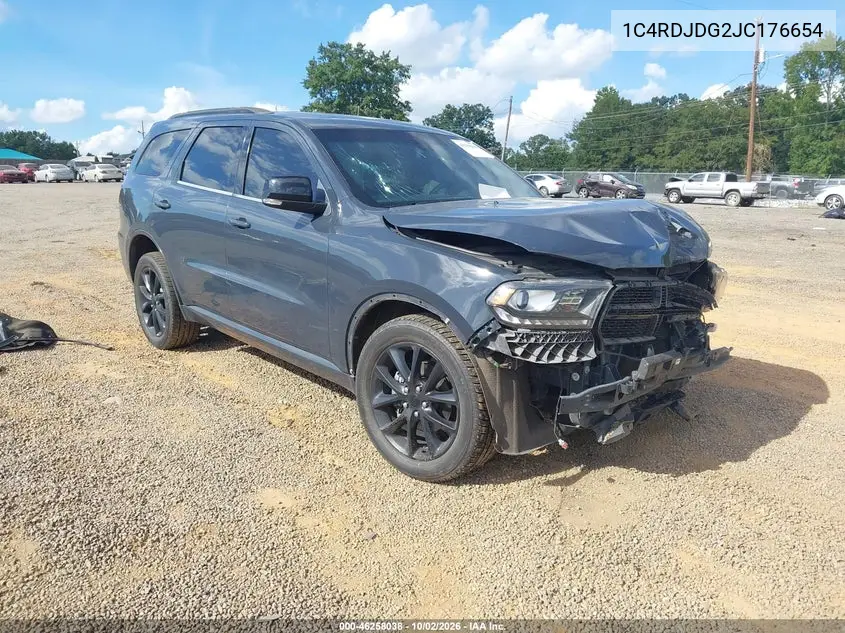 DODGE DURANGO 2018, VIN 1C4RDJDG2JC176654