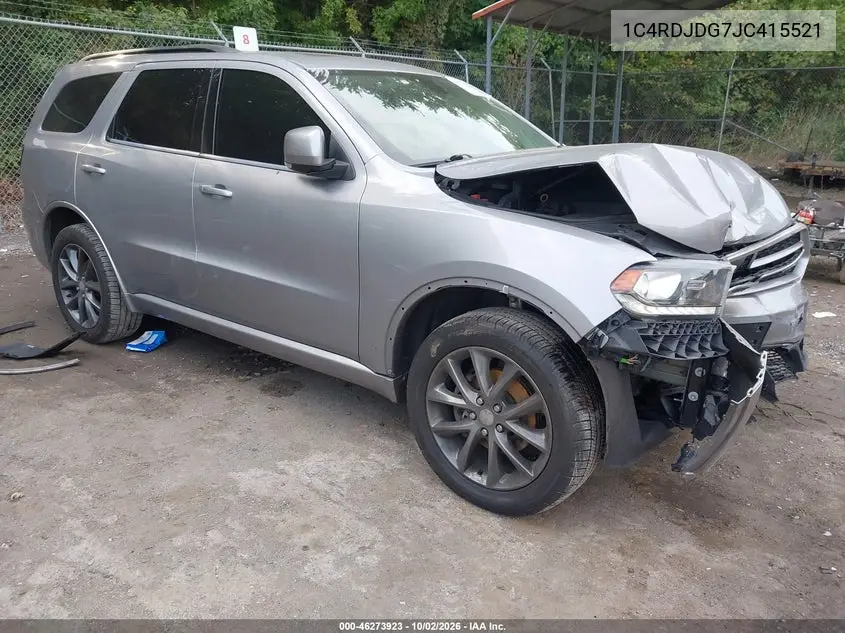 DODGE DURANGO 2018, VIN 1C4RDJDG7JC415521