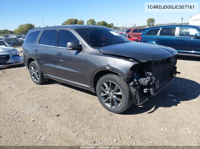 DODGE DURANGO 2018, VIN 1C4RDJDG0JC307161