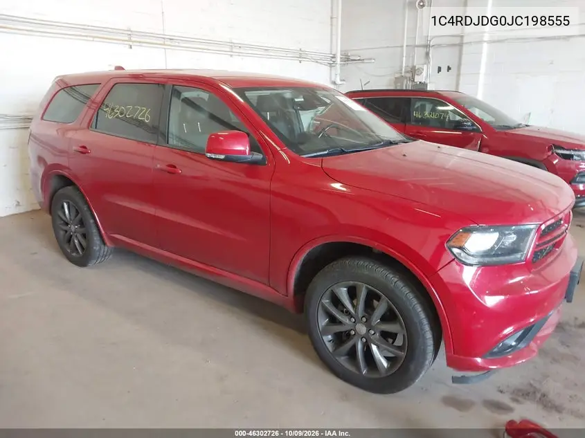 DODGE DURANGO 2018, VIN 1C4RDJDG0JC198555