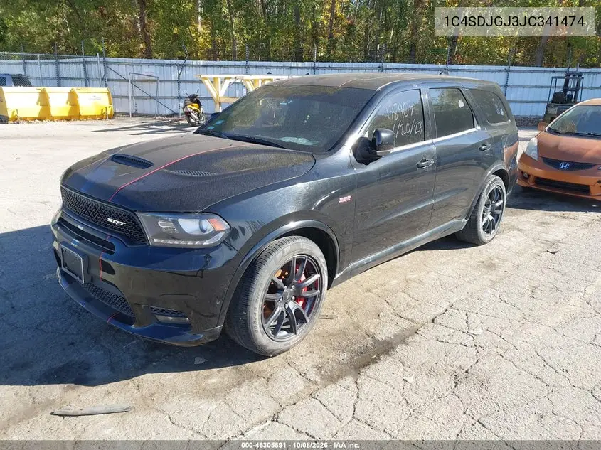 2018 DODGE DURANGO VIN 1C4SDJGJ3JC341474 — фото 2
