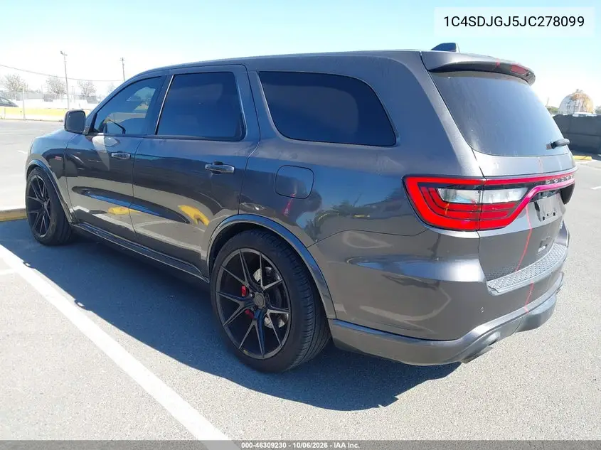 2018 DODGE DURANGO VIN 1C4SDJGJ5JC278099 — фото 3