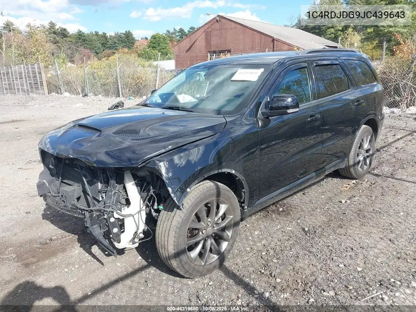 2018 DODGE DURANGO VIN 1C4RDJDG9JC439643 — фото 2