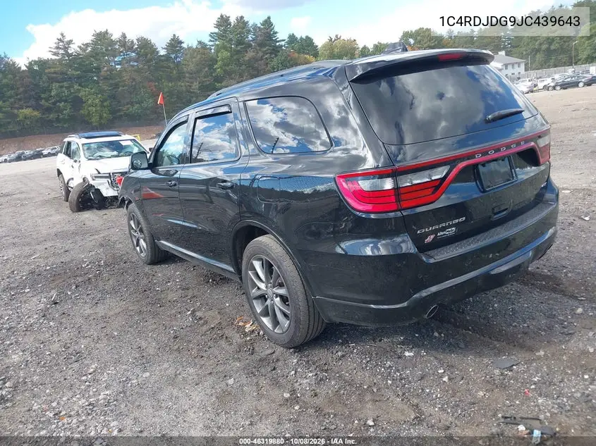 2018 DODGE DURANGO VIN 1C4RDJDG9JC439643 — фото 3