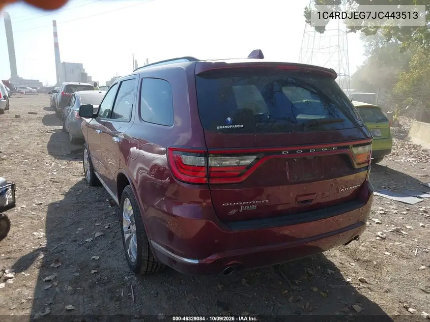 2018 DODGE DURANGO VIN 1C4RDJEG7JC443513 — фото 3