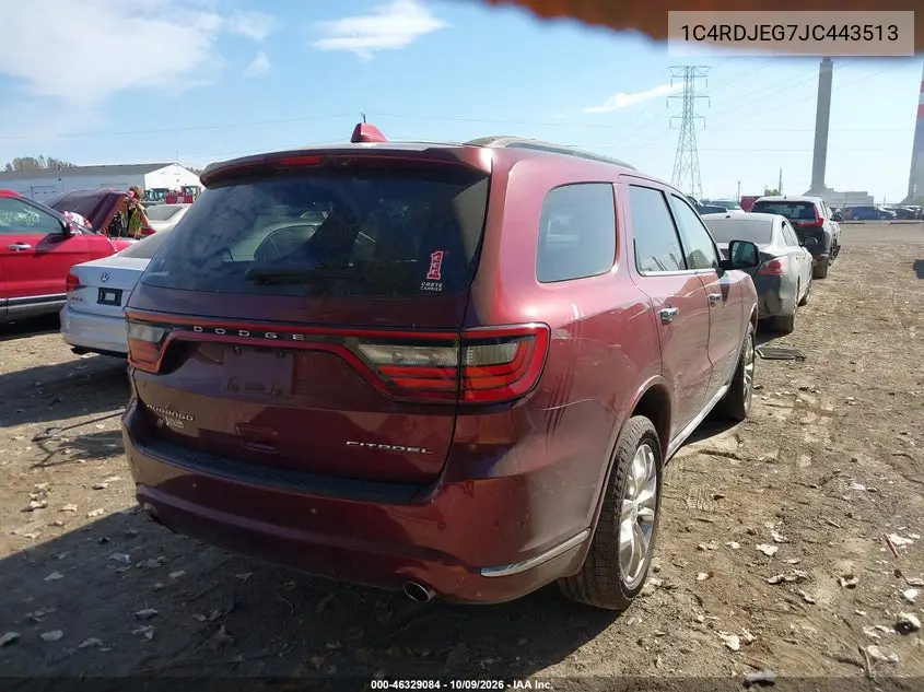2018 DODGE DURANGO VIN 1C4RDJEG7JC443513 — фото 4