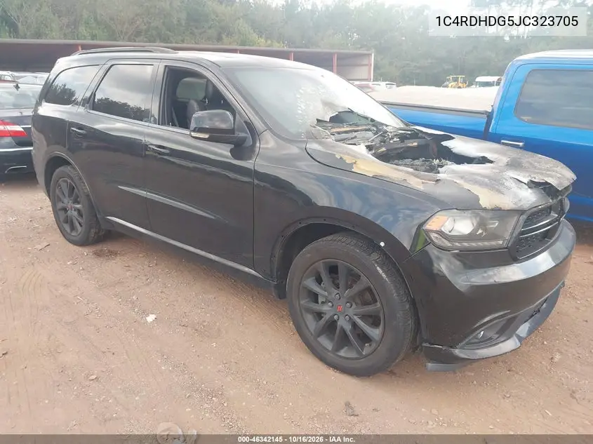DODGE DURANGO 2018, VIN 1C4RDHDG5JC323705