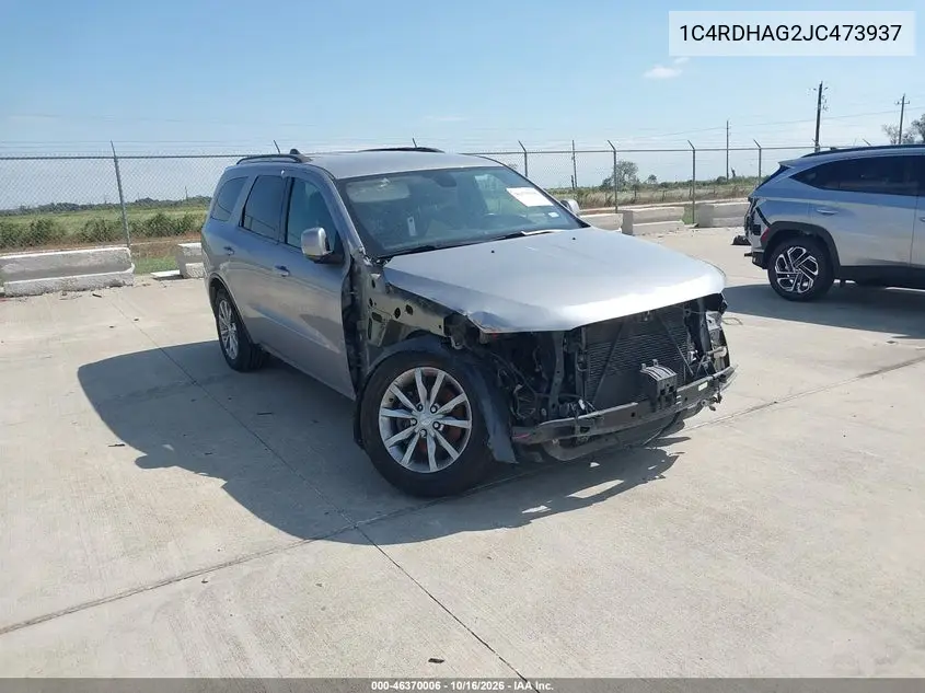 DODGE DURANGO 2018, VIN 1C4RDHAG2JC473937