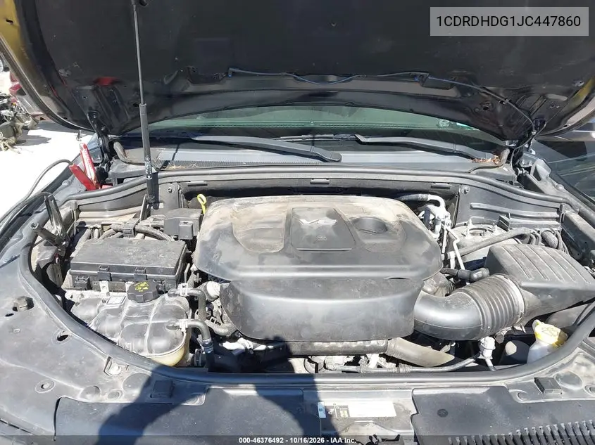 2018 DODGE DURANGO VIN 1CDRDHDG1JC447860 — фото 10