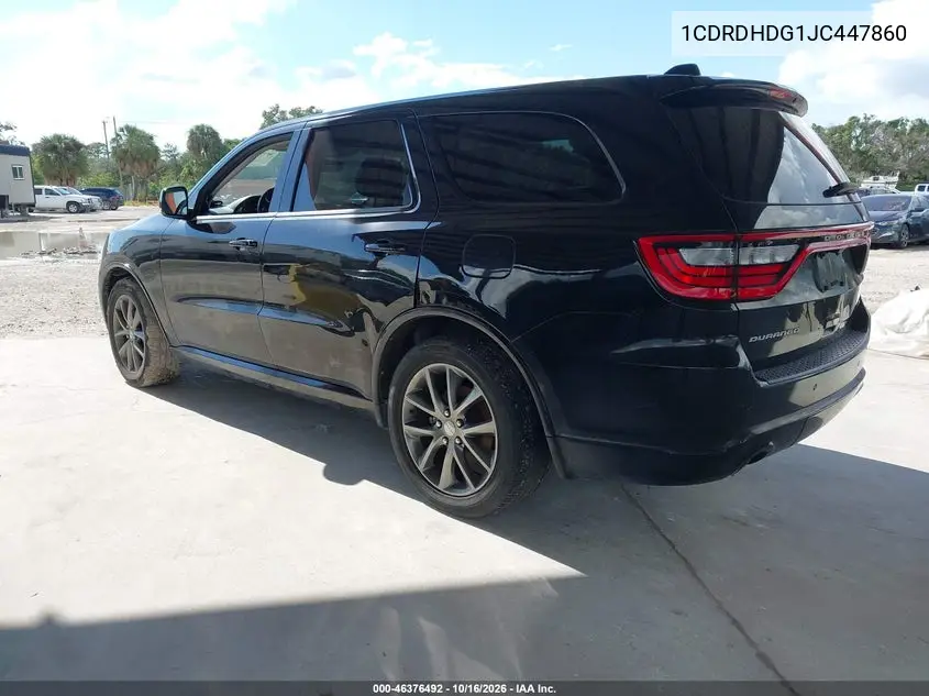 2018 DODGE DURANGO VIN 1CDRDHDG1JC447860 — фото 3