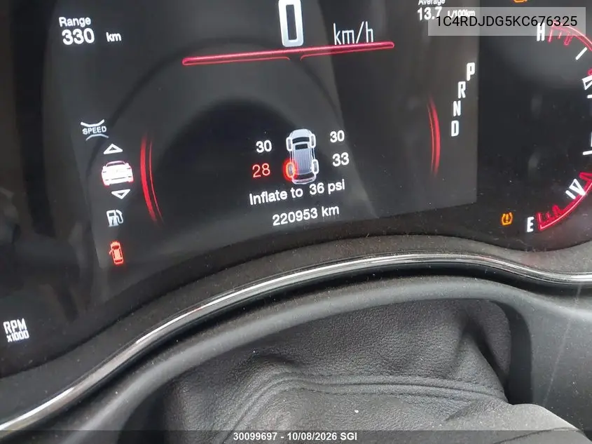 2019 DODGE DURANGO VIN 1C4RDJDG5KC676325 — фото 15