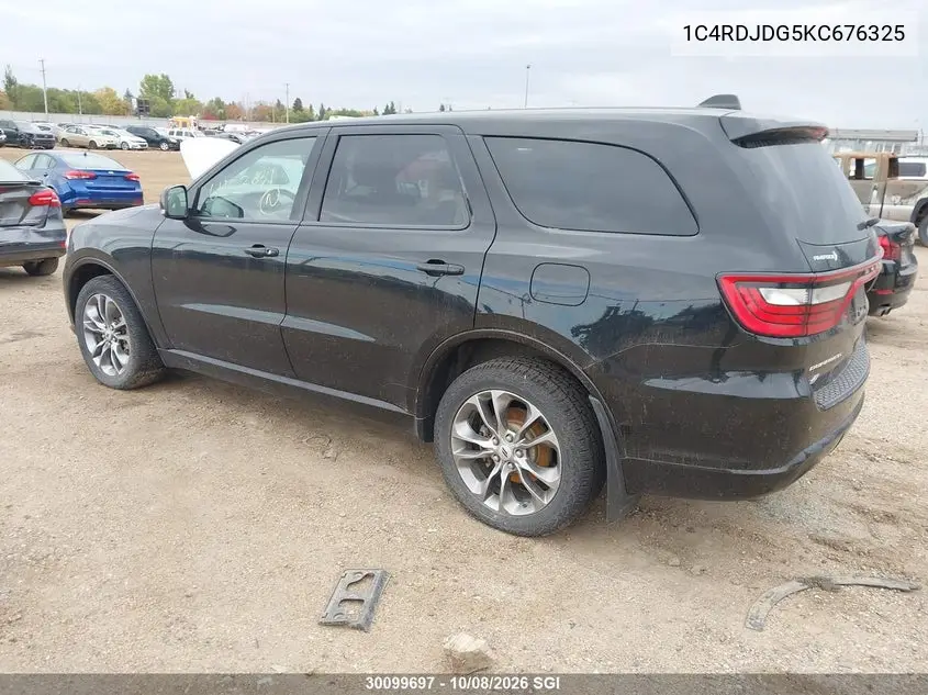 2019 DODGE DURANGO VIN 1C4RDJDG5KC676325 — фото 3