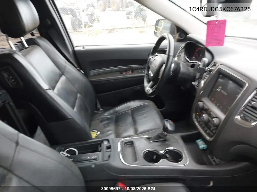 2019 DODGE DURANGO VIN 1C4RDJDG5KC676325 — фото 5