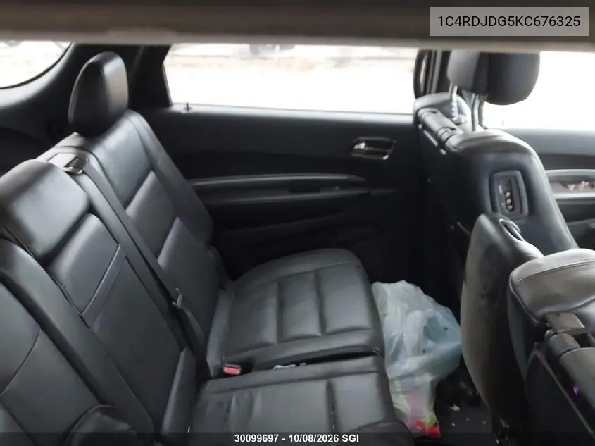 2019 DODGE DURANGO VIN 1C4RDJDG5KC676325 — фото 8