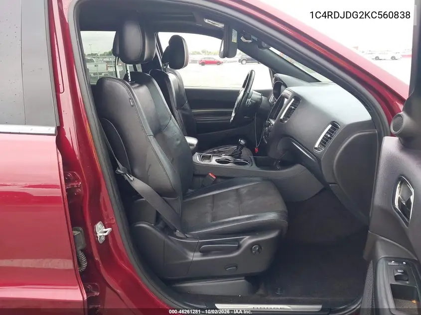 2019 DODGE DURANGO VIN 1C4RDJDG2KC560838 — фото 5