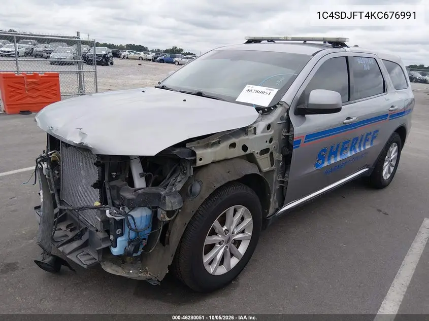 2019 DODGE DURANGO VIN 1C4SDJFT4KC676991 — фото 2
