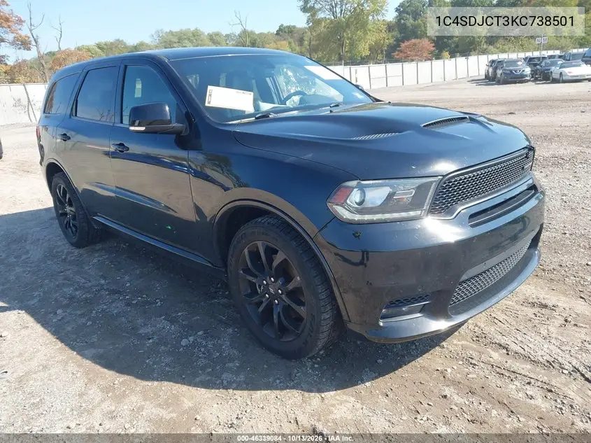 DODGE DURANGO 2019, VIN 1C4SDJCT3KC738501