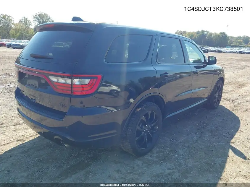2019 DODGE DURANGO VIN 1C4SDJCT3KC738501 — фото 4