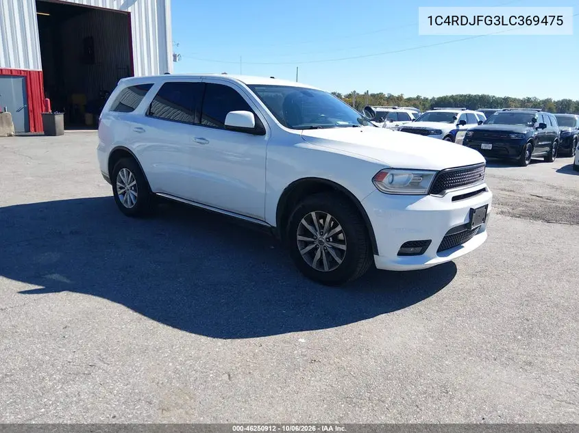 DODGE DURANGO 2020, VIN 1C4RDJFG3LC369475