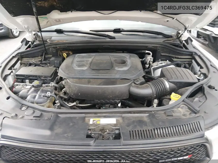 2020 DODGE DURANGO VIN 1C4RDJFG3LC369475 — фото 10