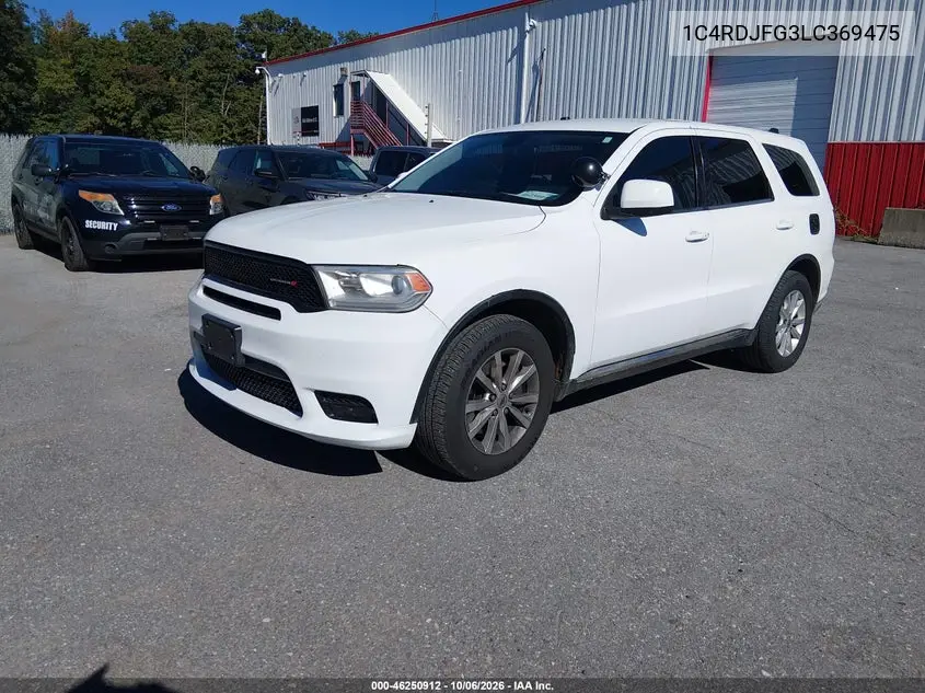 2020 DODGE DURANGO VIN 1C4RDJFG3LC369475 — фото 2