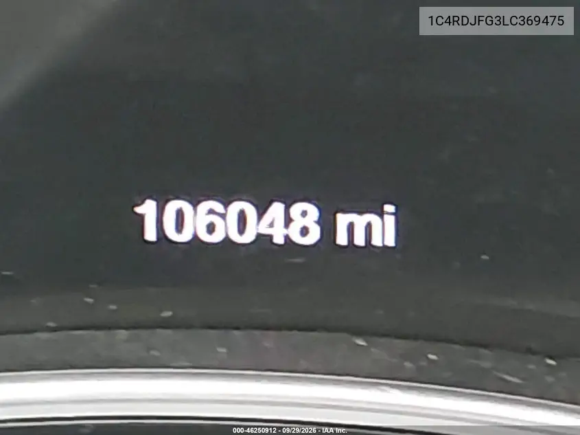 2020 DODGE DURANGO VIN 1C4RDJFG3LC369475 — фото 20
