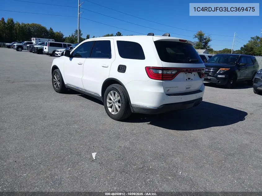 2020 DODGE DURANGO VIN 1C4RDJFG3LC369475 — фото 3