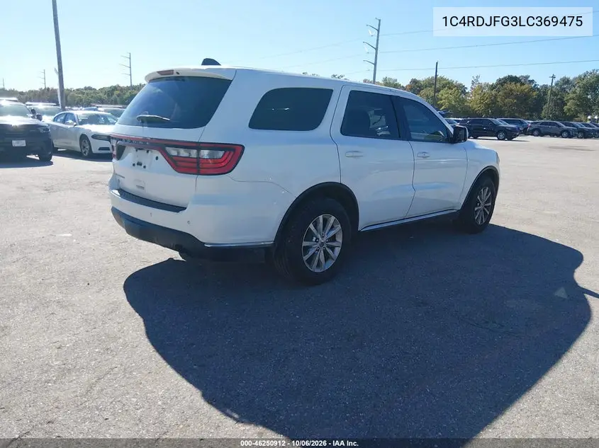 2020 DODGE DURANGO VIN 1C4RDJFG3LC369475 — фото 4