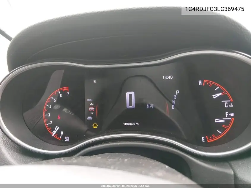 2020 DODGE DURANGO VIN 1C4RDJFG3LC369475 — фото 7