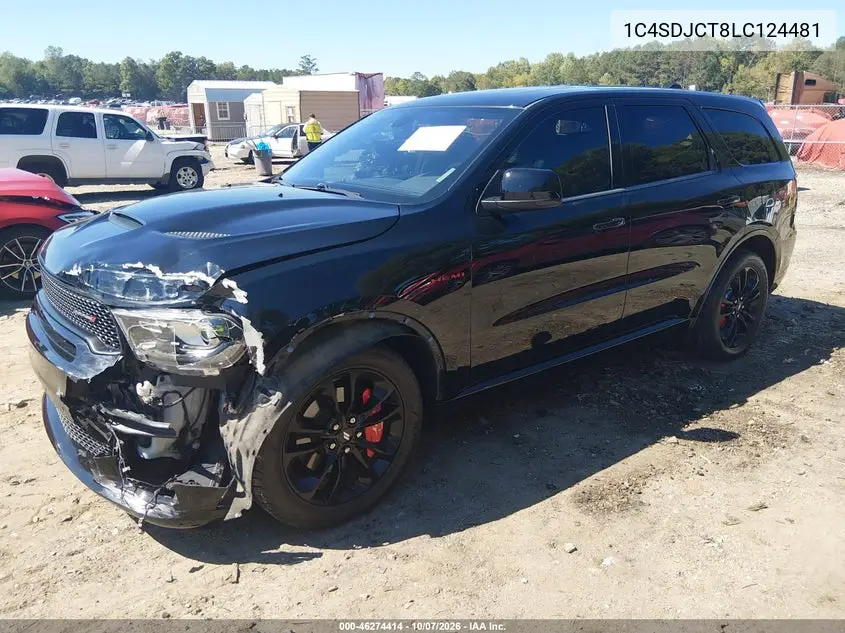 2020 DODGE DURANGO VIN 1C4SDJCT8LC124481 — фото 2