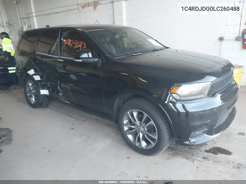 DODGE DURANGO 2020, VIN 1C4RDJDG0LC260488