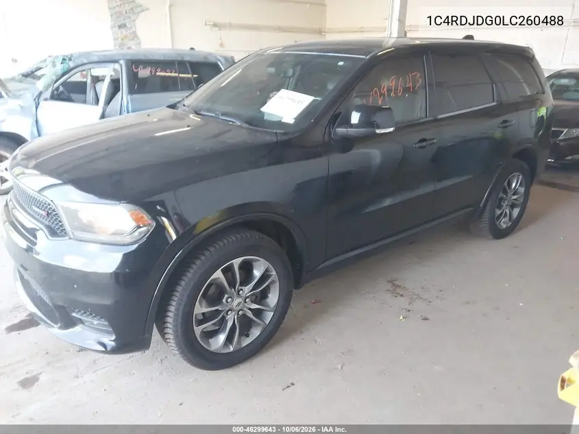 2020 DODGE DURANGO VIN 1C4RDJDG0LC260488 — фото 2