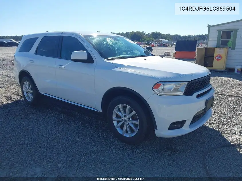 DODGE DURANGO 2020, VIN 1C4RDJFG6LC369504
