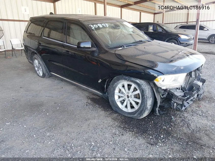 DODGE DURANGO 2020, VIN 1C4RDHAG1LC186916