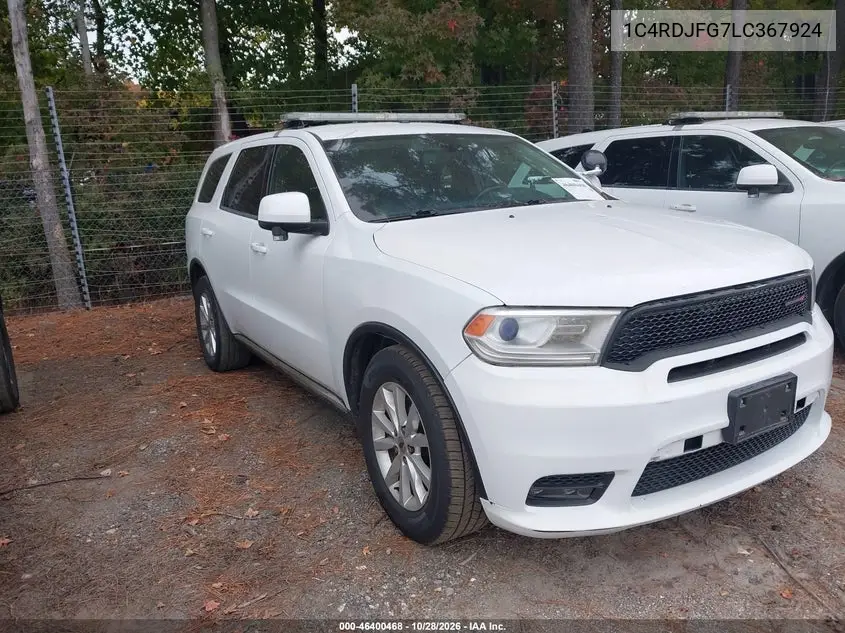 DODGE DURANGO 2020, VIN 1C4RDJFG7LC367924