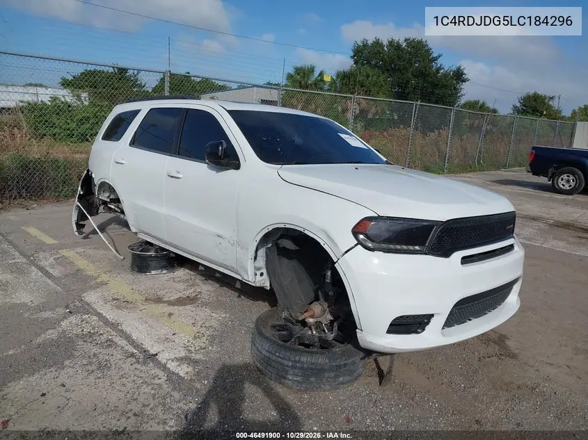DODGE DURANGO 2020, VIN 1C4RDJDG5LC184296