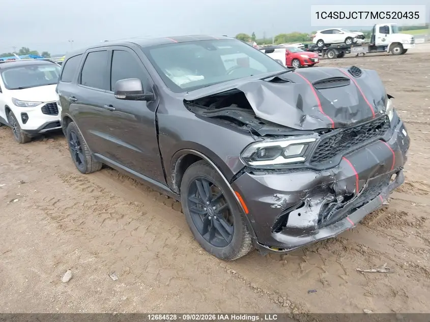 DODGE DURANGO 2021, VIN 1C4SDJCT7MC520435
