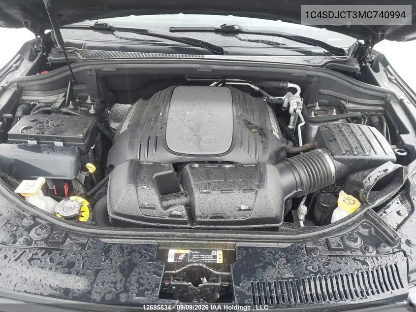 2021 DODGE DURANGO VIN 1C4SDJCT3MC740994 — фото 10