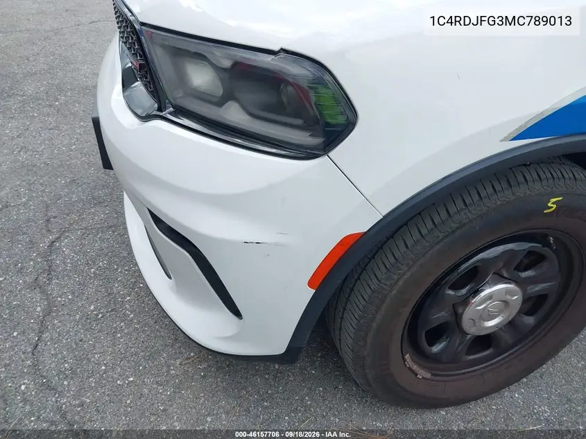 2021 DODGE DURANGO VIN 1C4RDJFG3MC789013 — фото 12