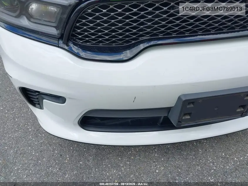 2021 DODGE DURANGO VIN 1C4RDJFG3MC789013 — фото 13