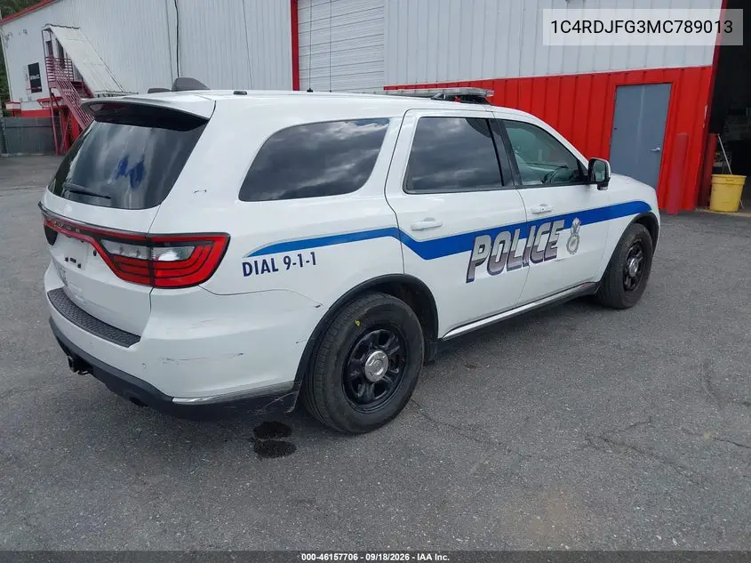2021 DODGE DURANGO VIN 1C4RDJFG3MC789013 — фото 4