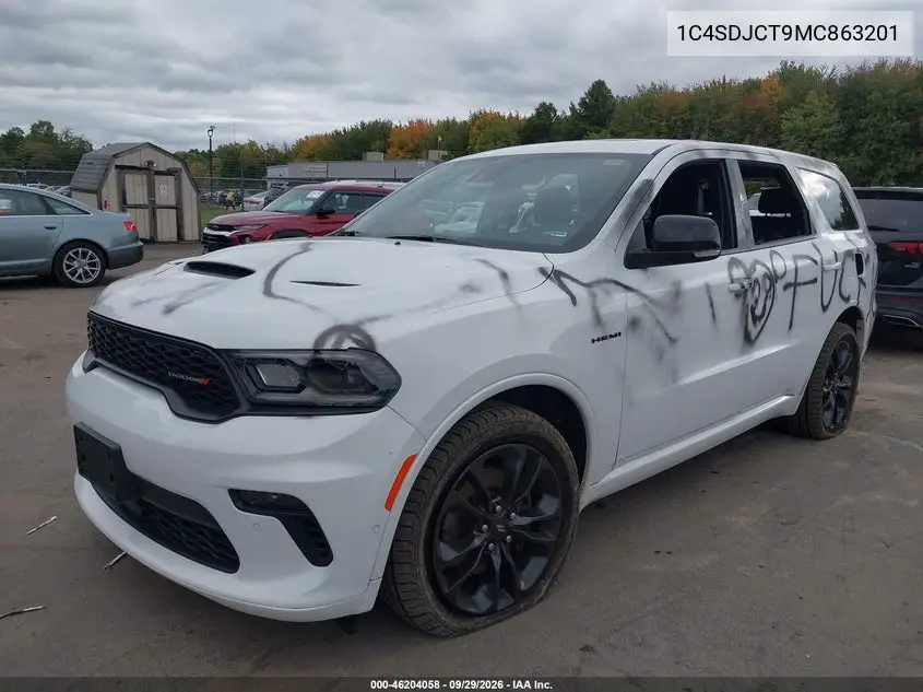 2021 DODGE DURANGO VIN 1C4SDJCT9MC863201 — фото 2