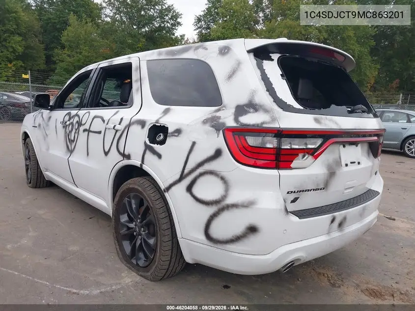 2021 DODGE DURANGO VIN 1C4SDJCT9MC863201 — фото 3