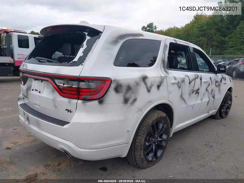 2021 DODGE DURANGO VIN 1C4SDJCT9MC863201 — фото 4