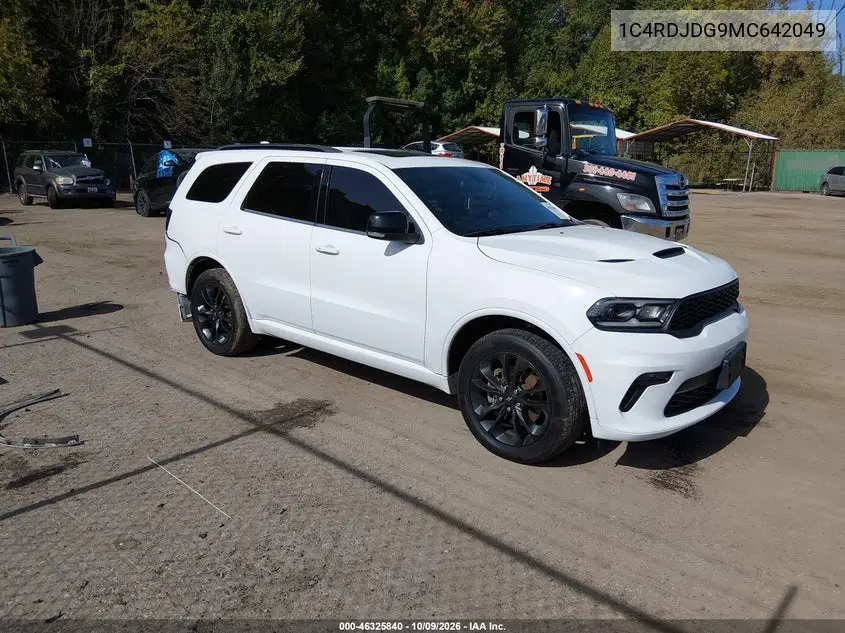 DODGE DURANGO 2021, VIN 1C4RDJDG9MC642049