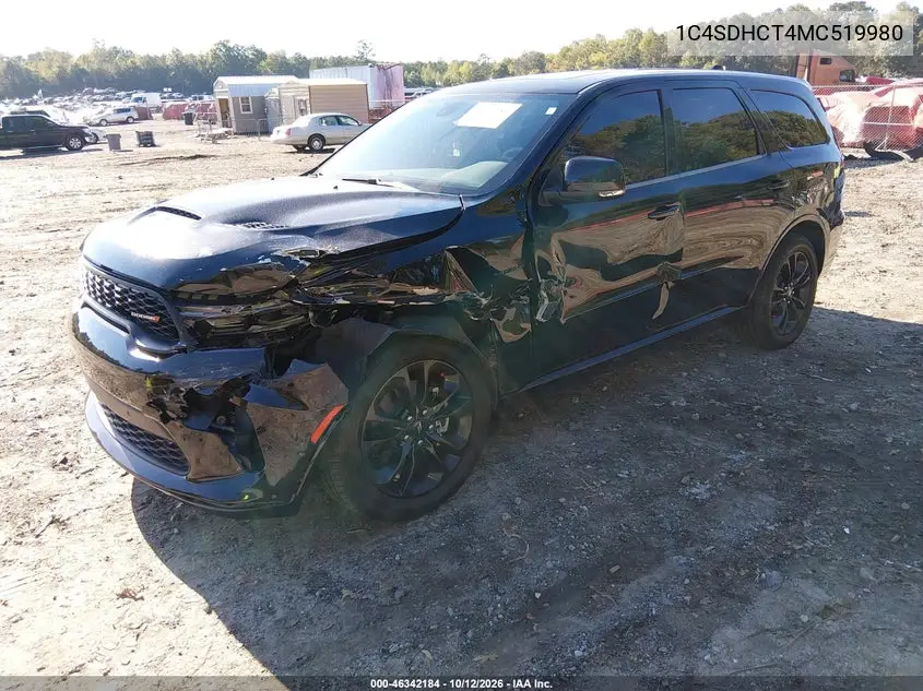 2021 DODGE DURANGO VIN 1C4SDHCT4MC519980 — фото 2