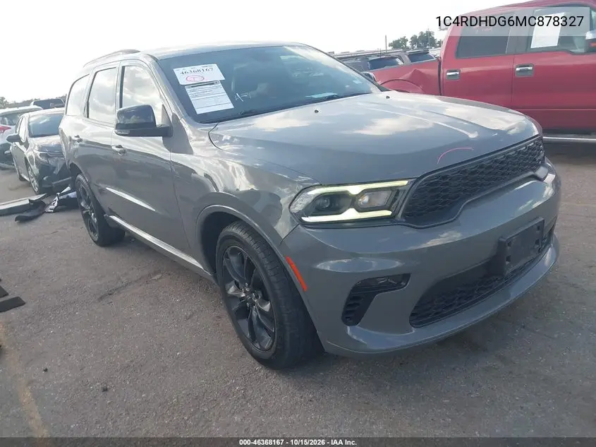 DODGE DURANGO 2021, VIN 1C4RDHDG6MC878327