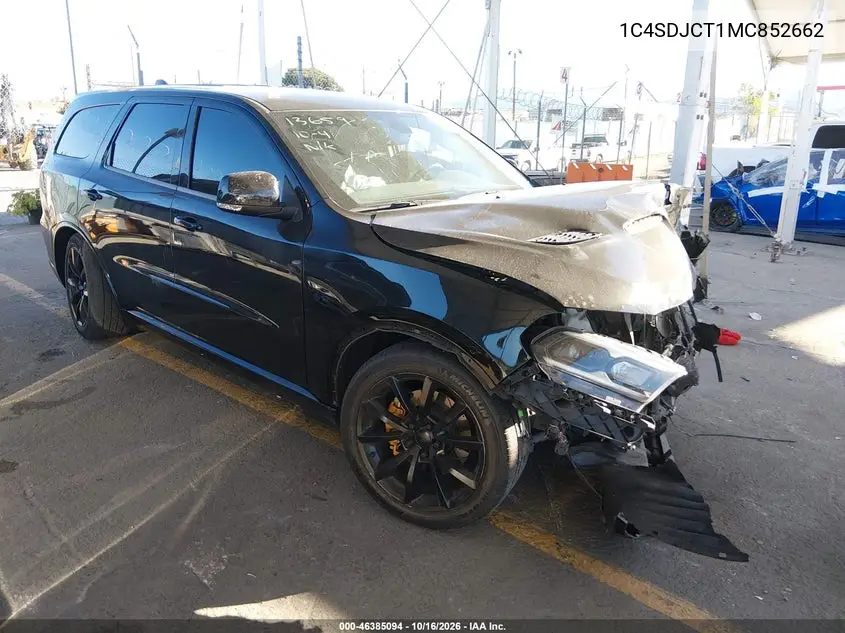 DODGE DURANGO 2021, VIN 1C4SDJCT1MC852662